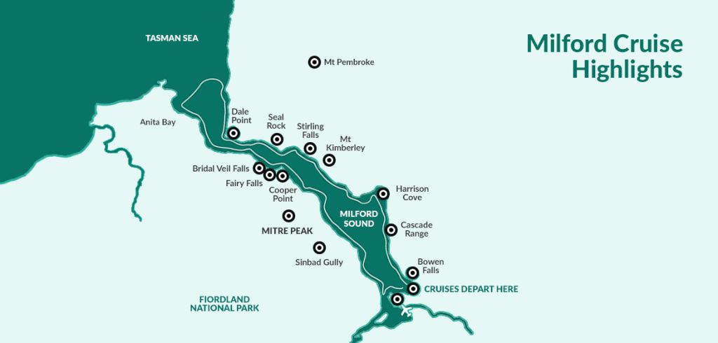 Milford Sound Cruise Map