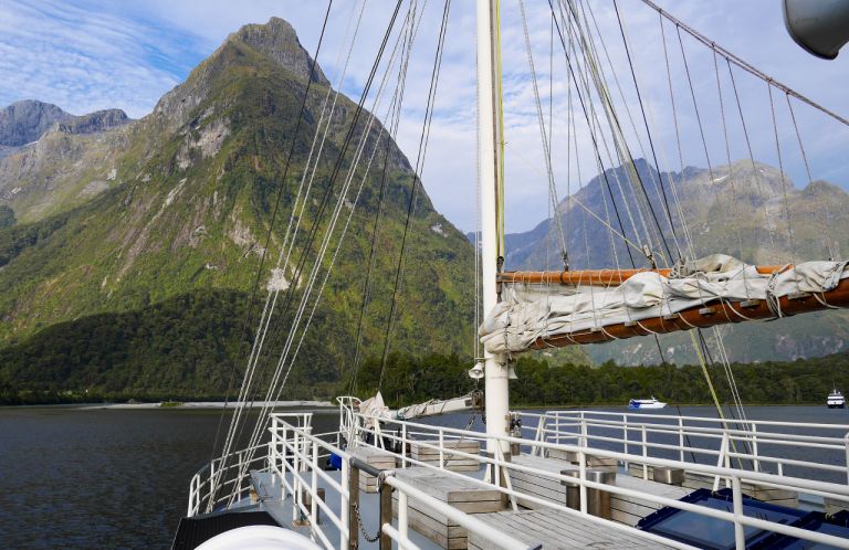Sailing in Milford Sound