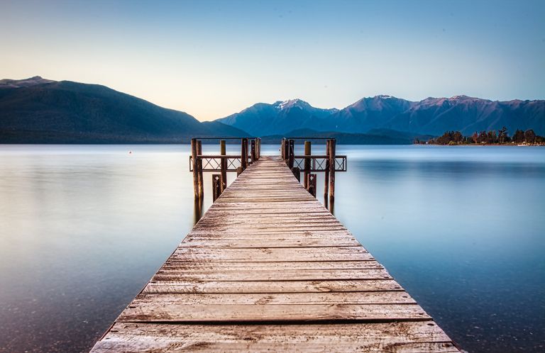 Jetty in Te Anau, New Zealand