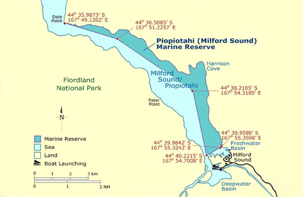 Where can i fish - Milford-Sound-Reserve-Map